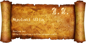 Nyulasi Ulla névjegykártya